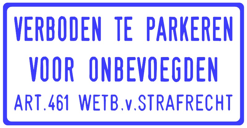 Verboden te parkeren 28x14.3